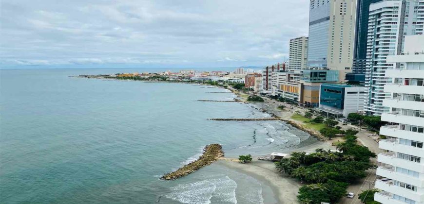 Superb ocean view!beachfront apartment in Bocagrande!