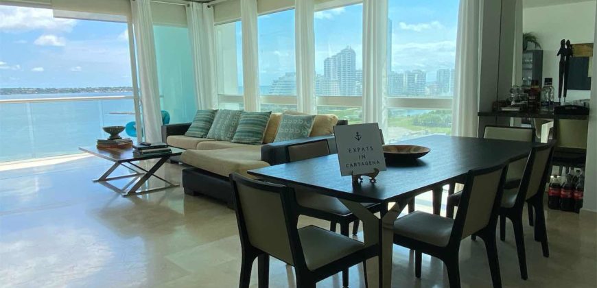 Stunning beach front apartment, 100% furnished!